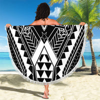 Philippines Batok Tribal Inspired Tattoo Black Beach Blanket