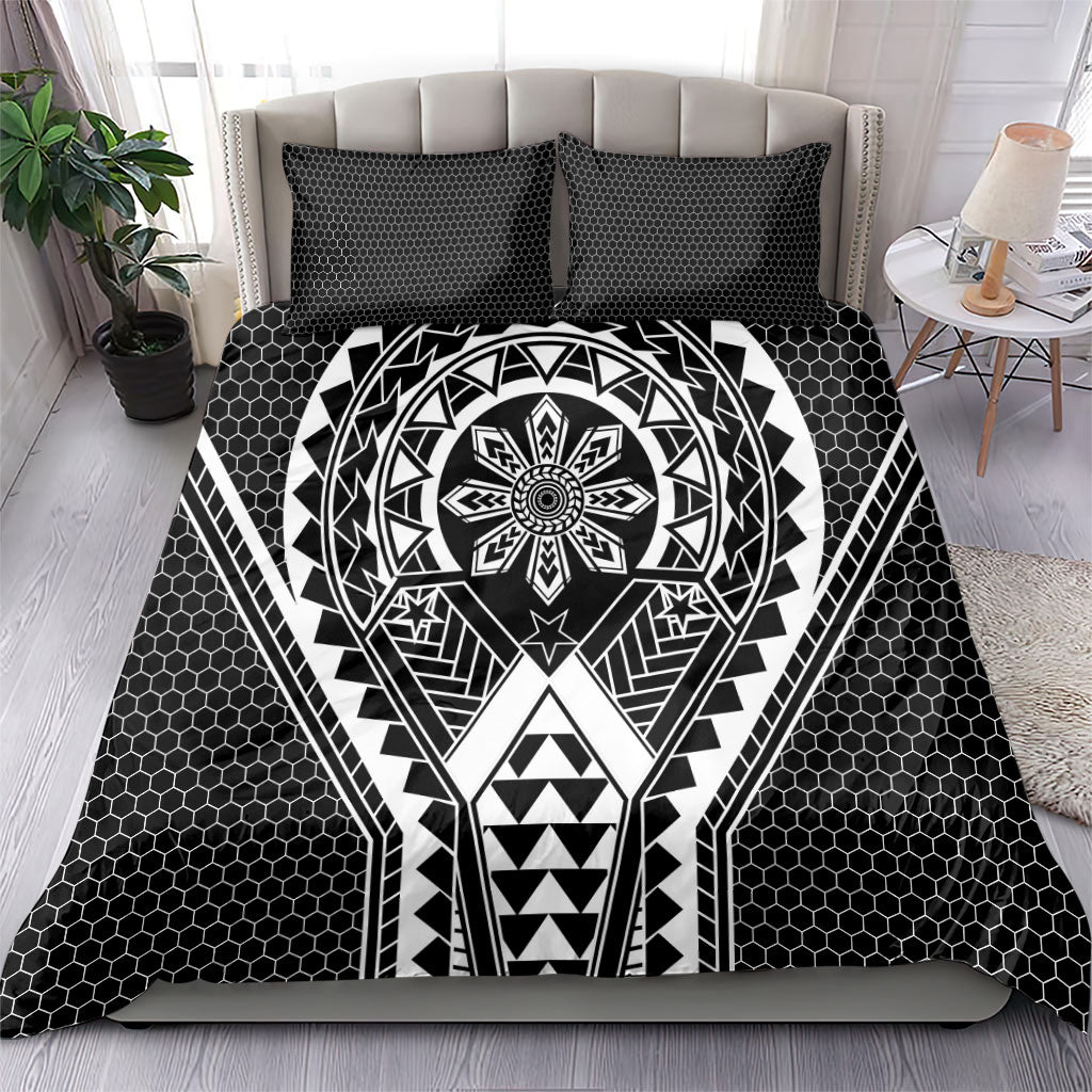 Philippines Batok Tribal Inspired Tattoo Black Bedding Set