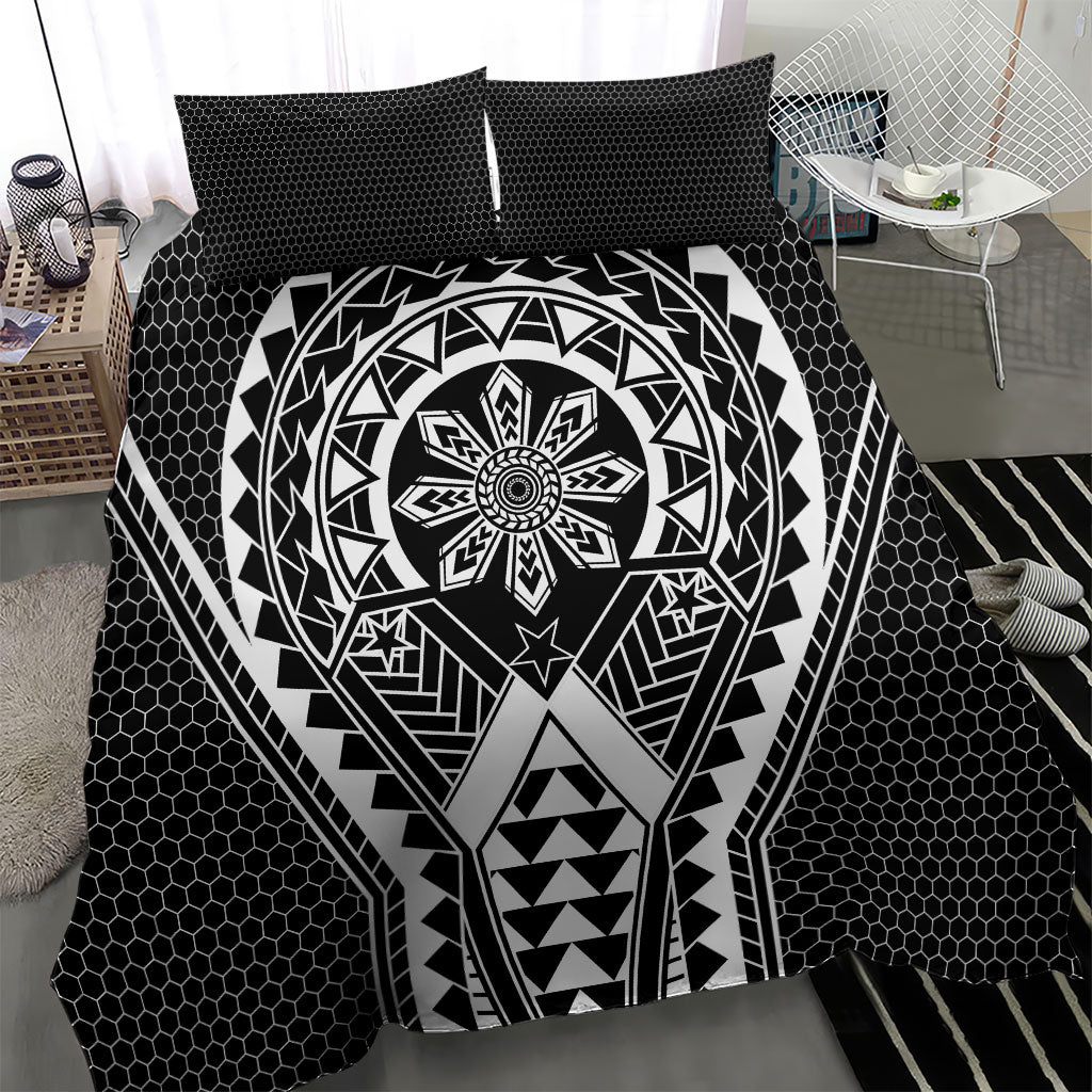 Philippines Batok Tribal Inspired Tattoo Black Bedding Set