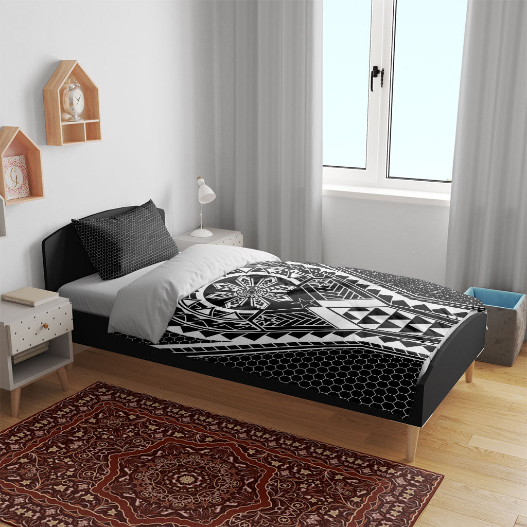 Philippines Batok Tribal Inspired Tattoo Black Bedding Set