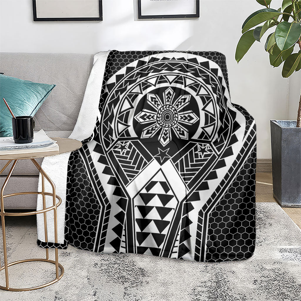 Philippines Batok Tribal Inspired Tattoo Black Blanket