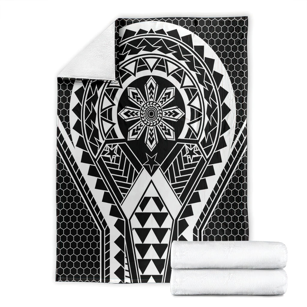 Philippines Batok Tribal Inspired Tattoo Black Blanket