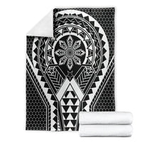 Philippines Batok Tribal Inspired Tattoo Black Blanket