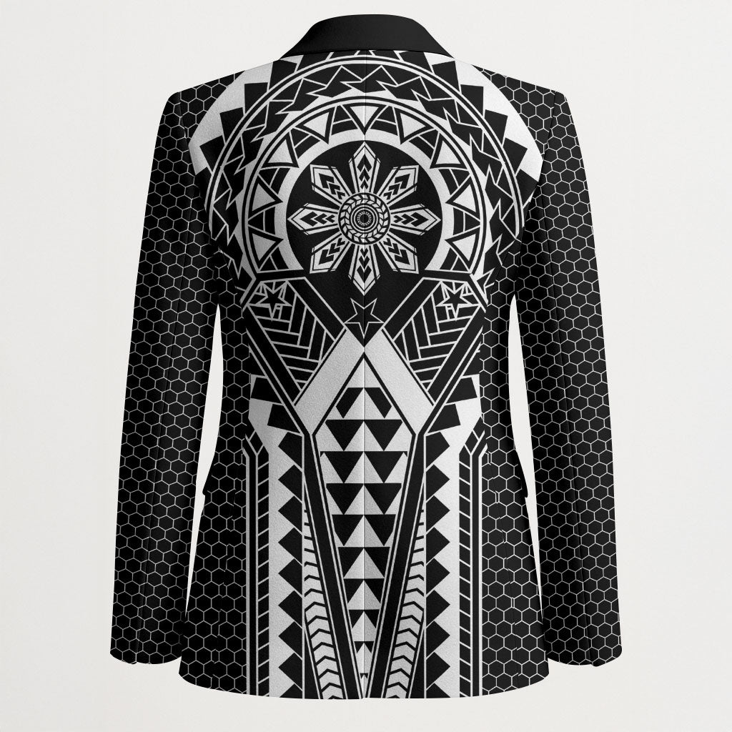 Philippines Batok Tribal Inspired Tattoo Black Blazer