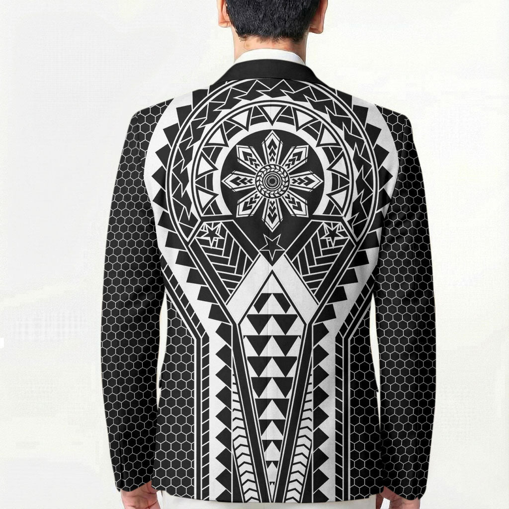 Philippines Batok Tribal Inspired Tattoo Black Blazer