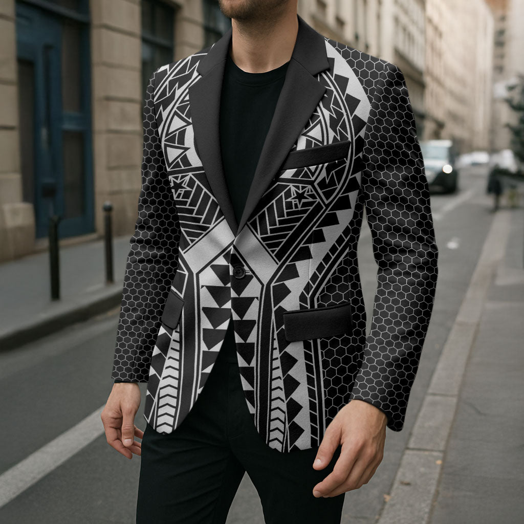 Philippines Batok Tribal Inspired Tattoo Black Blazer