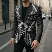 Philippines Batok Tribal Inspired Tattoo Black Blazer
