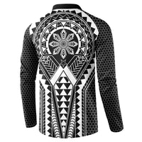 Philippines Batok Tribal Inspired Tattoo Black Button Sweatshirt