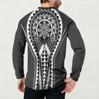 Philippines Batok Tribal Inspired Tattoo Black Button Sweatshirt