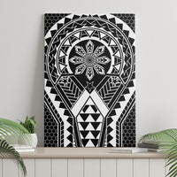 Philippines Batok Tribal Inspired Tattoo Black Canvas Wall Art