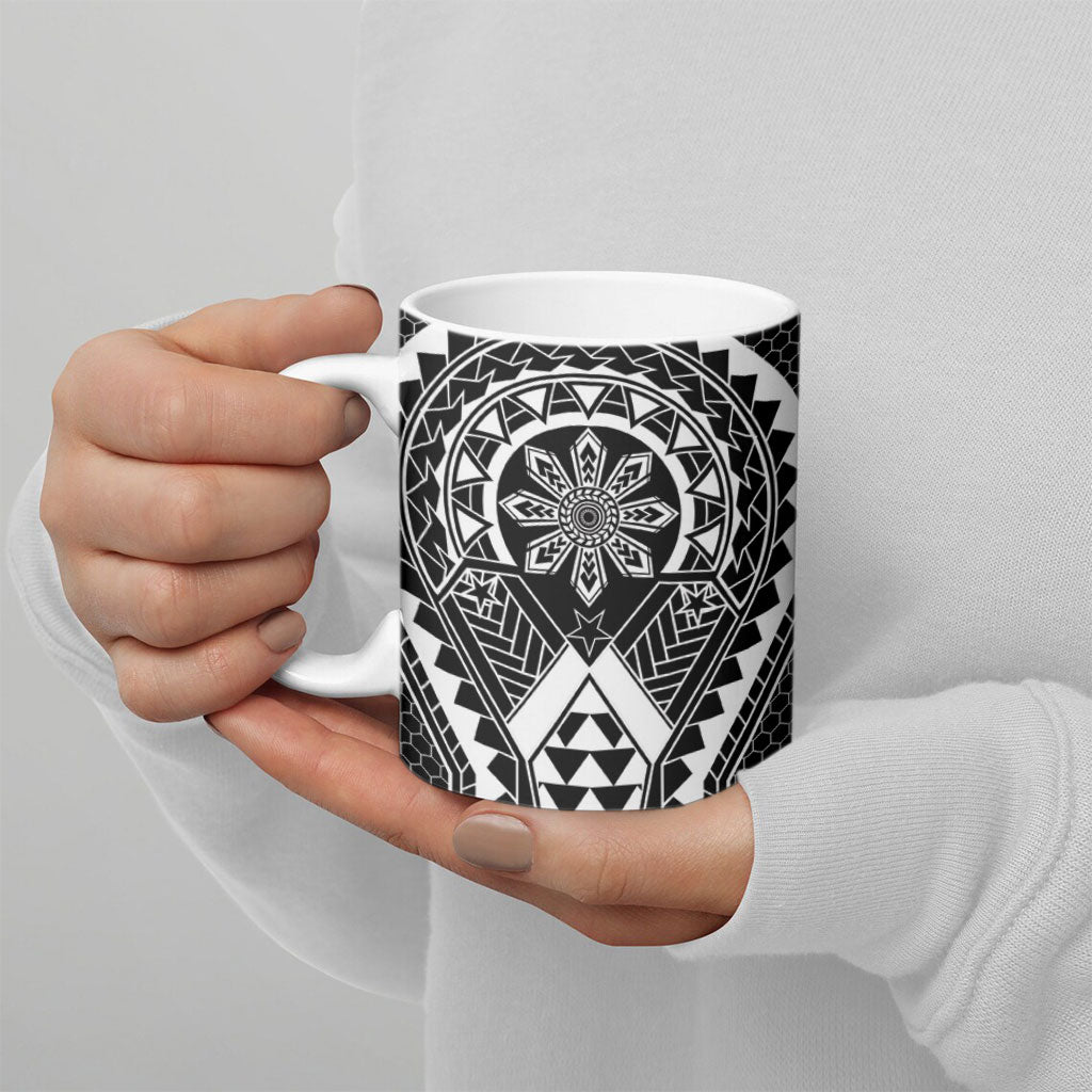 Philippines Batok Tribal Inspired Tattoo Black Ceramic Mug