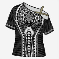 Philippines Batok Tribal Inspired Tattoo Black Cross Shoulder Shirt