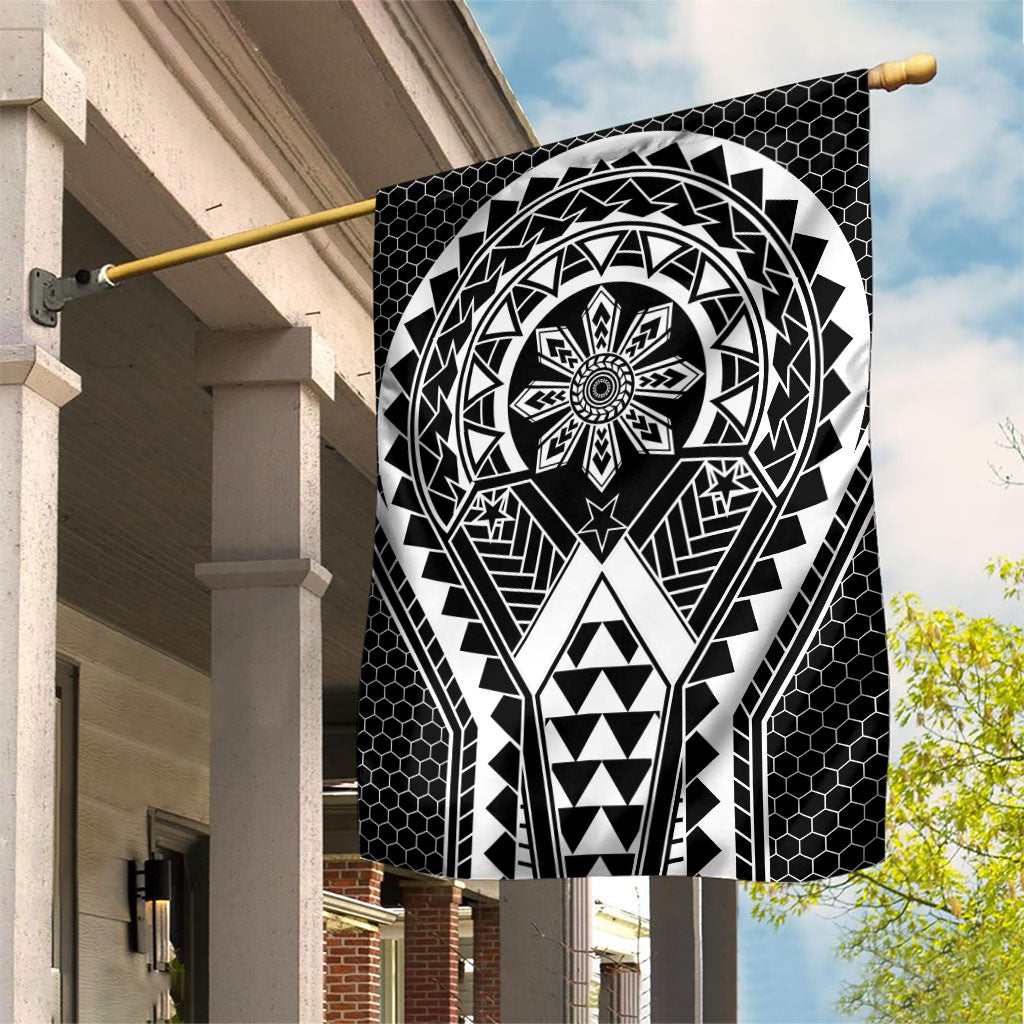 Philippines Batok Tribal Inspired Tattoo Black Garden Flag