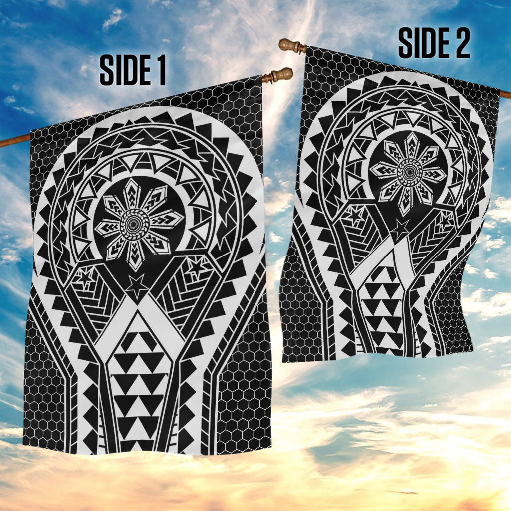 Philippines Batok Tribal Inspired Tattoo Black Garden Flag