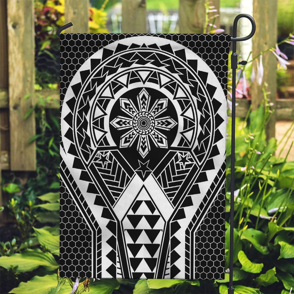 Philippines Batok Tribal Inspired Tattoo Black Garden Flag
