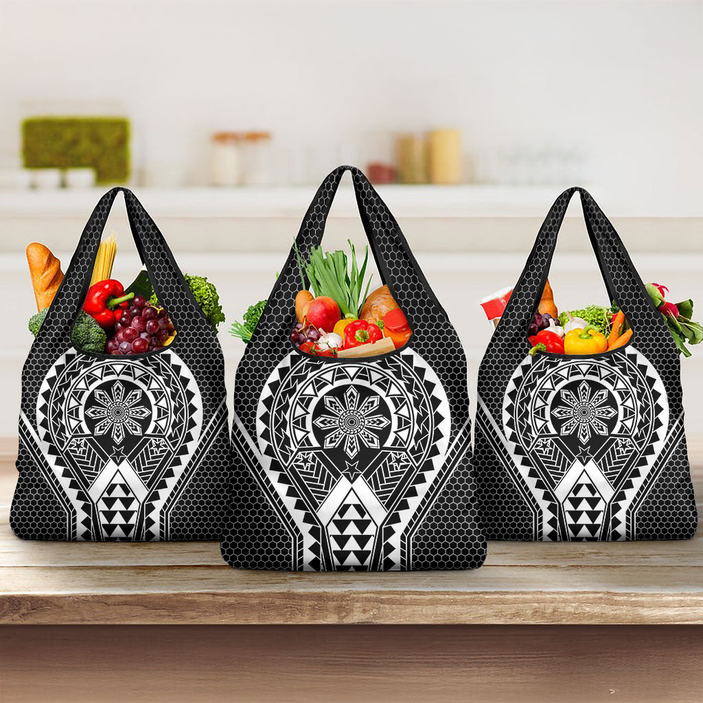 Philippines Batok Tribal Inspired Tattoo Black Grocery Bag