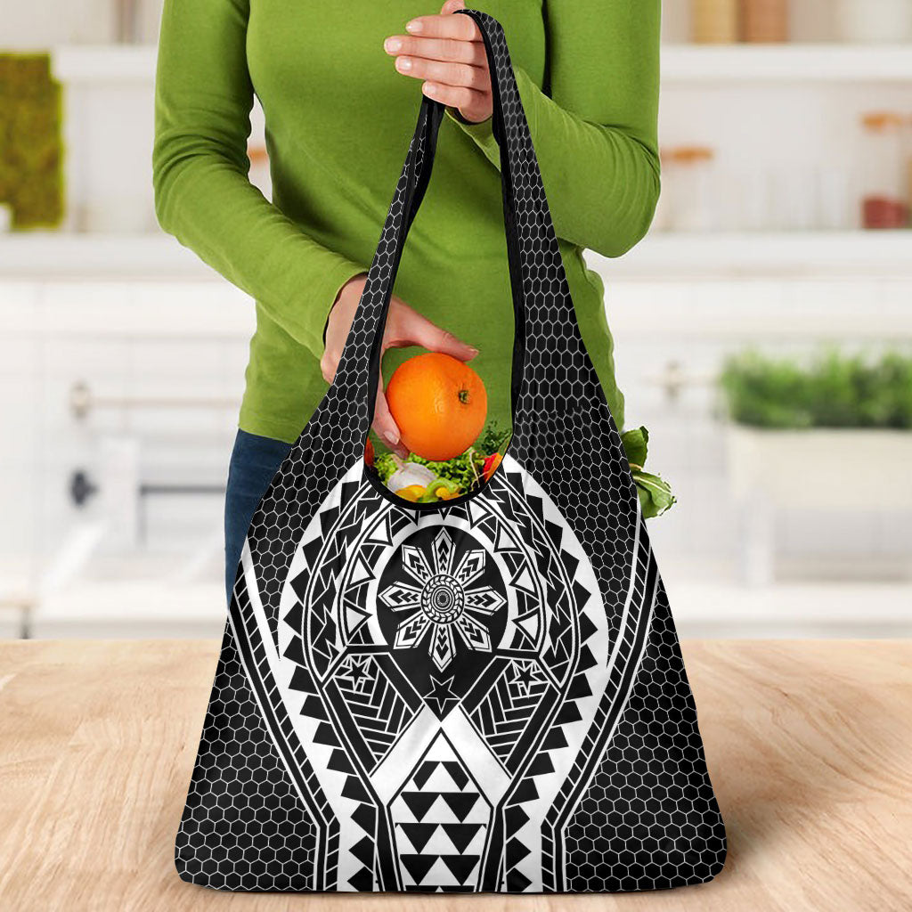 Philippines Batok Tribal Inspired Tattoo Black Grocery Bag