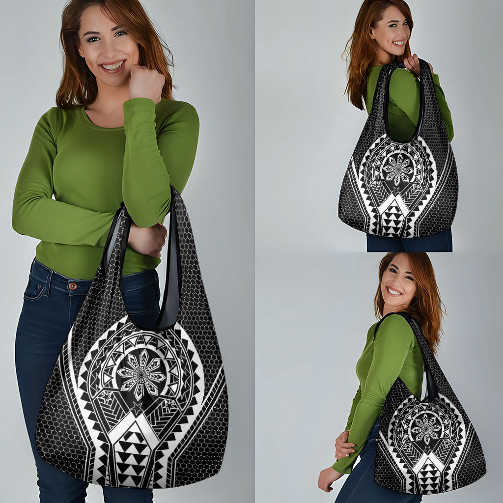 Philippines Batok Tribal Inspired Tattoo Black Grocery Bag