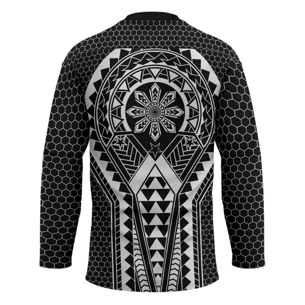 Philippines Batok Tribal Inspired Tattoo Black Hockey Jersey