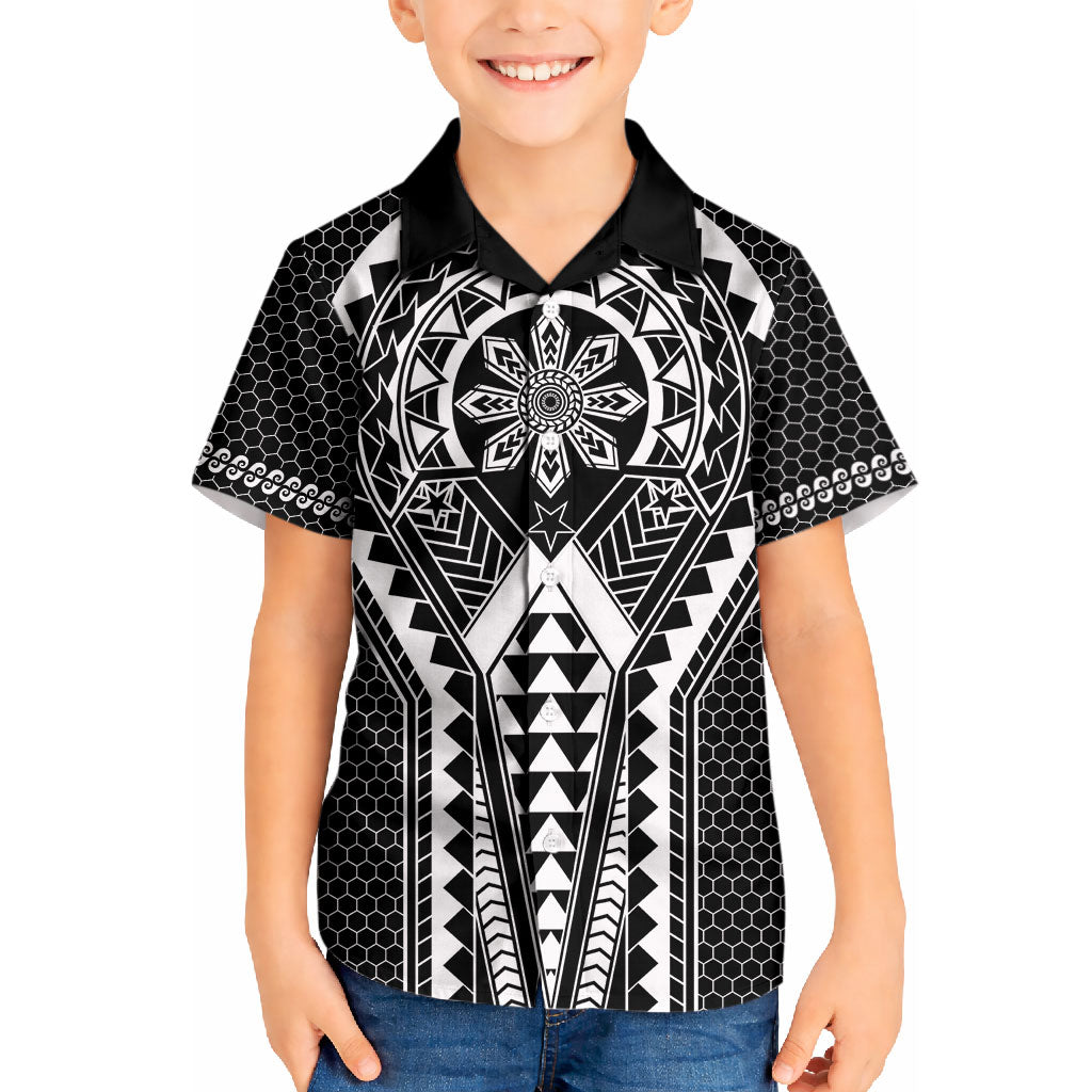 Philippines Batok Tribal Inspired Tattoo Black Kid Hawaiian Shirt