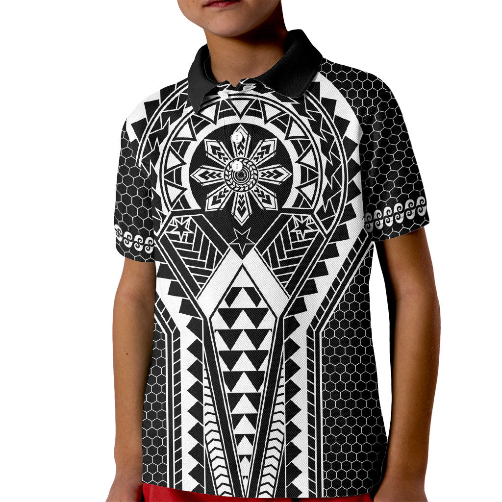 Philippines Batok Tribal Inspired Tattoo Black Kid Polo Shirt