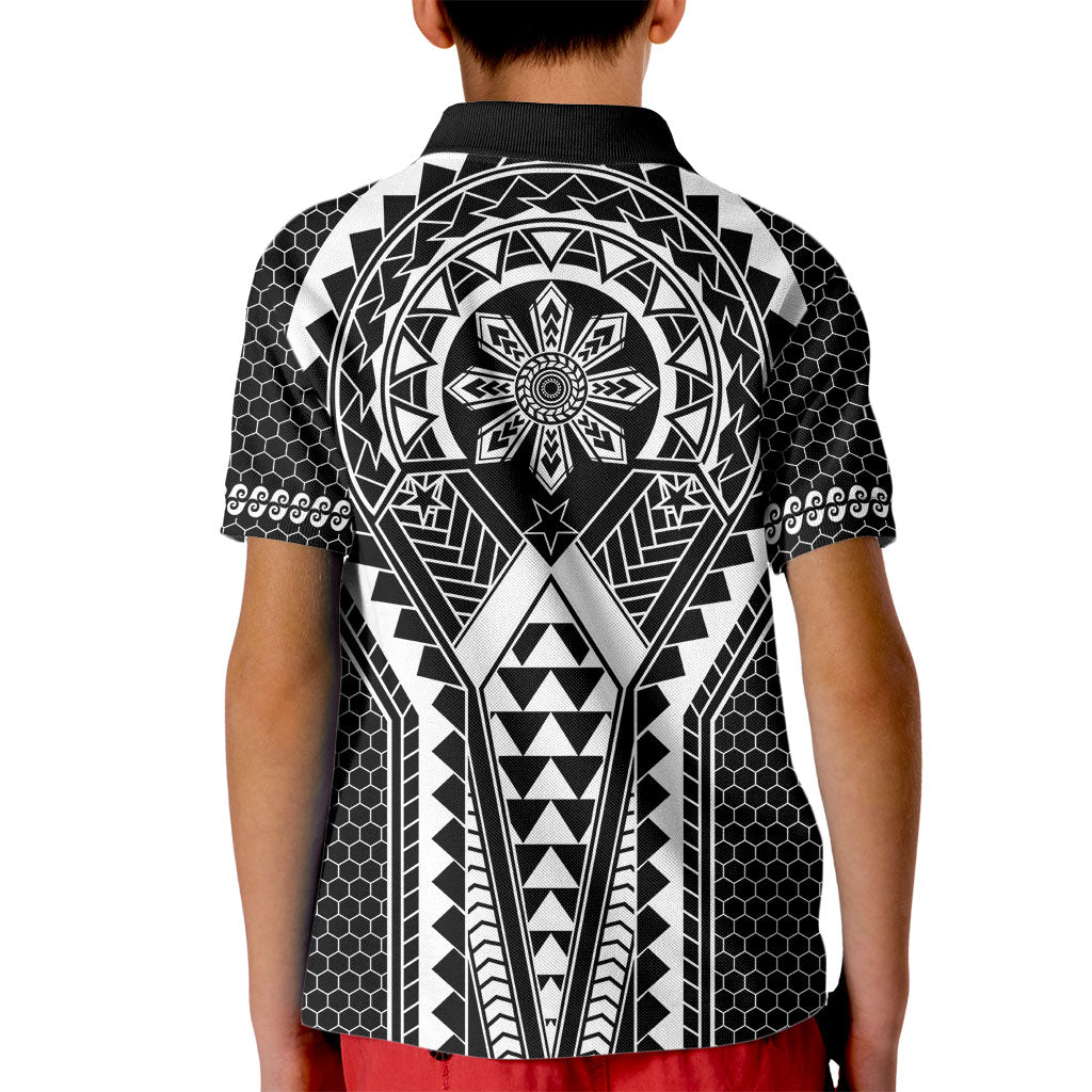 Philippines Batok Tribal Inspired Tattoo Black Kid Polo Shirt