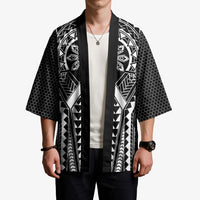 Philippines Batok Tribal Inspired Tattoo Black Kimono