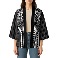 Philippines Batok Tribal Inspired Tattoo Black Kimono
