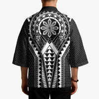 Philippines Batok Tribal Inspired Tattoo Black Kimono