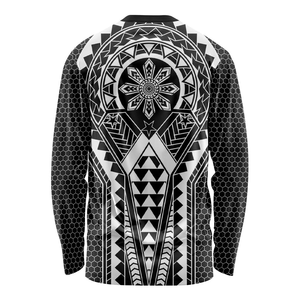 Philippines Batok Tribal Inspired Tattoo Black Long Sleeve Shirt