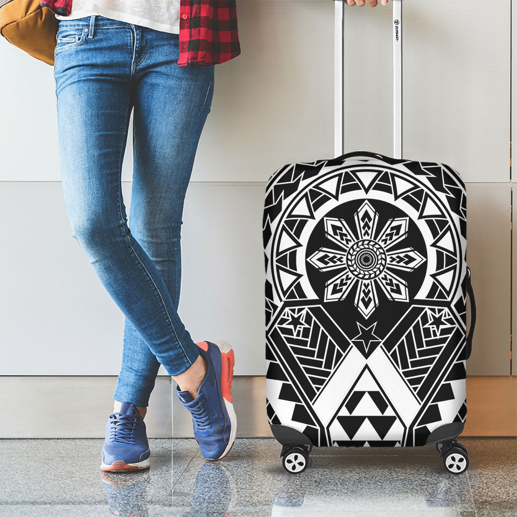 Philippines Batok Tribal Inspired Tattoo Black Luggage Cover