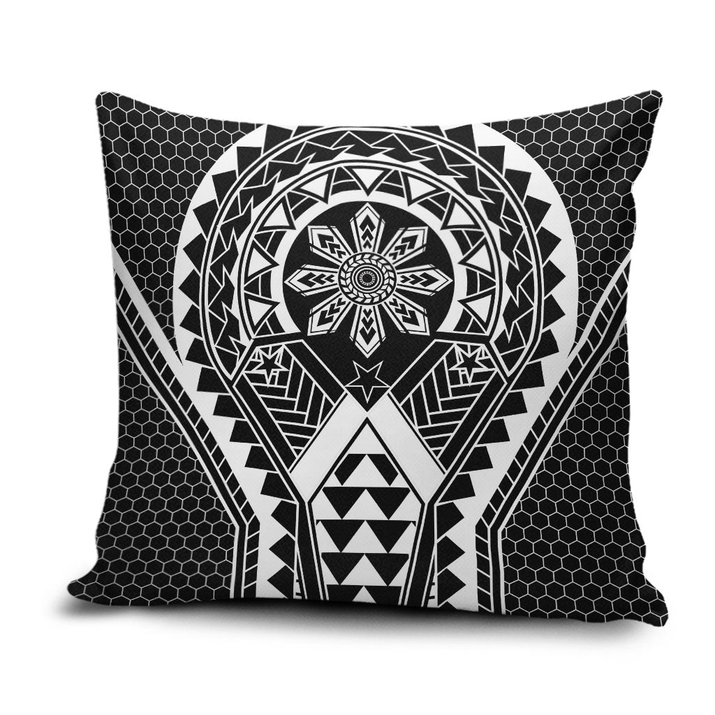 Philippines Batok Tribal Inspired Tattoo Black Pillow Cover