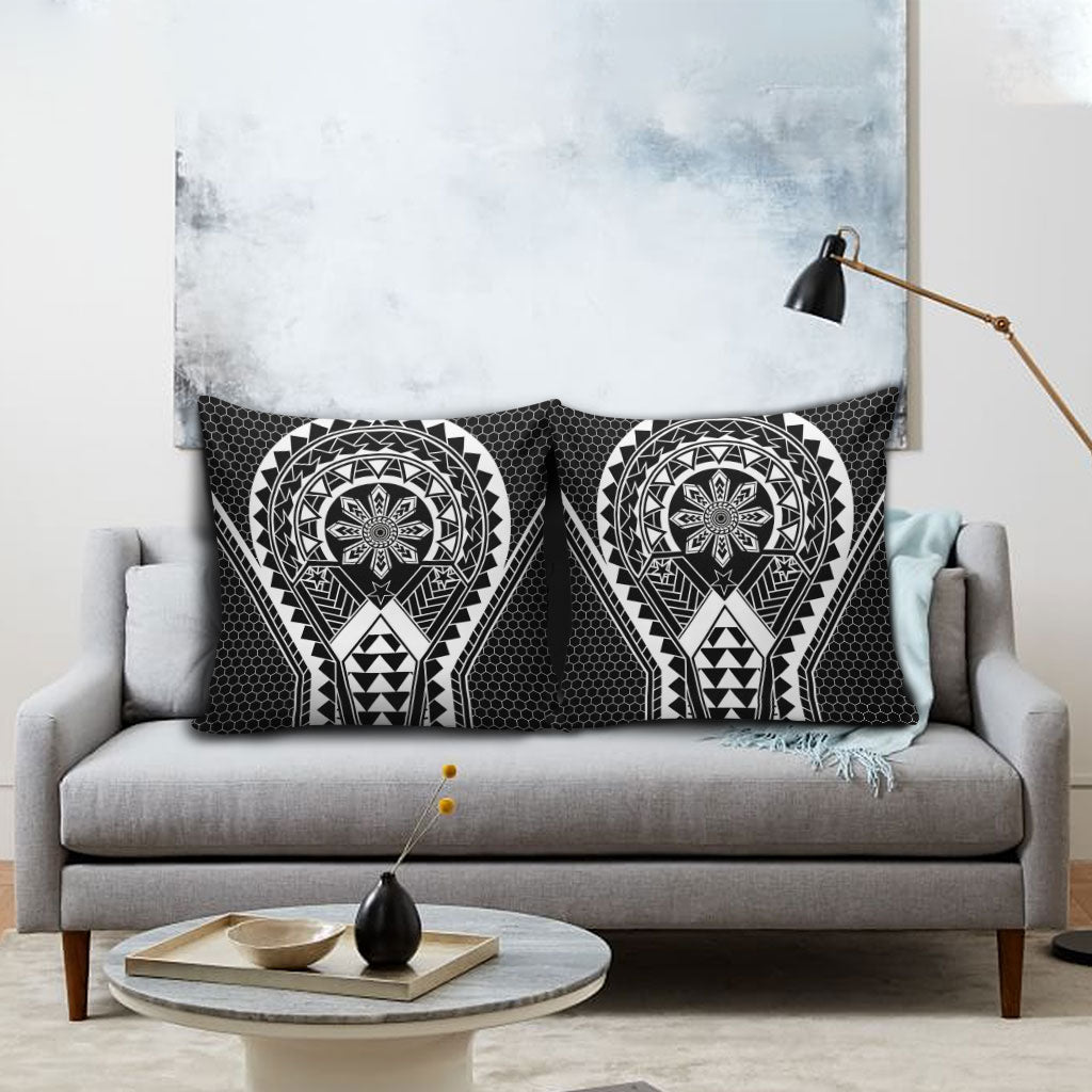 Philippines Batok Tribal Inspired Tattoo Black Pillow Cover