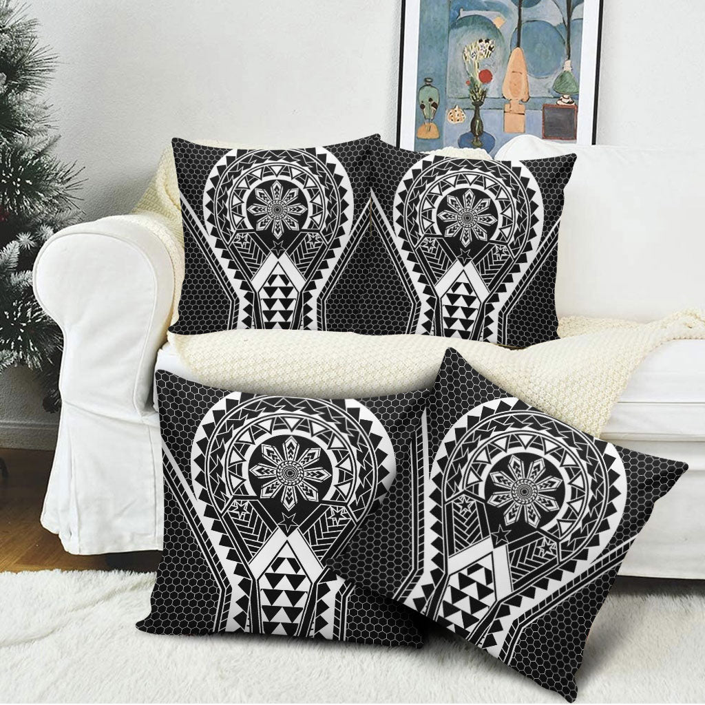 Philippines Batok Tribal Inspired Tattoo Black Pillow Cover