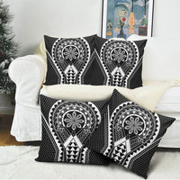 Philippines Batok Tribal Inspired Tattoo Black Pillow Cover