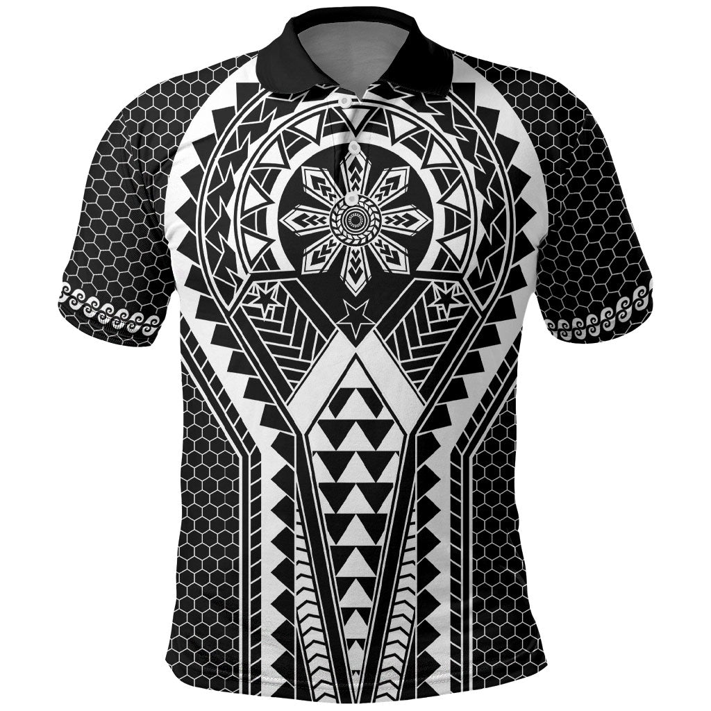 Philippines Batok Tribal Inspired Tattoo Black Polo Shirt