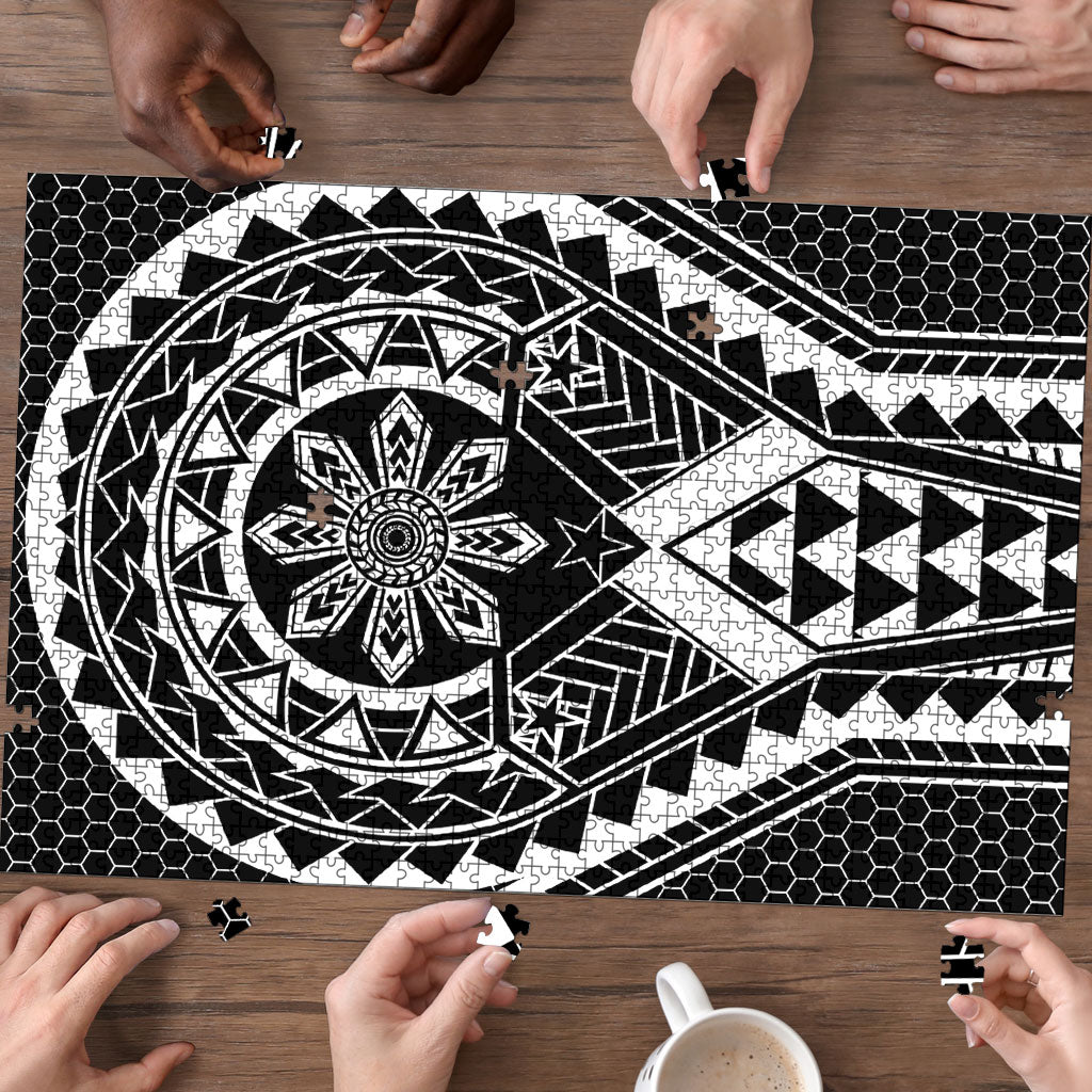 Philippines Batok Tribal Inspired Tattoo Black Puzzle
