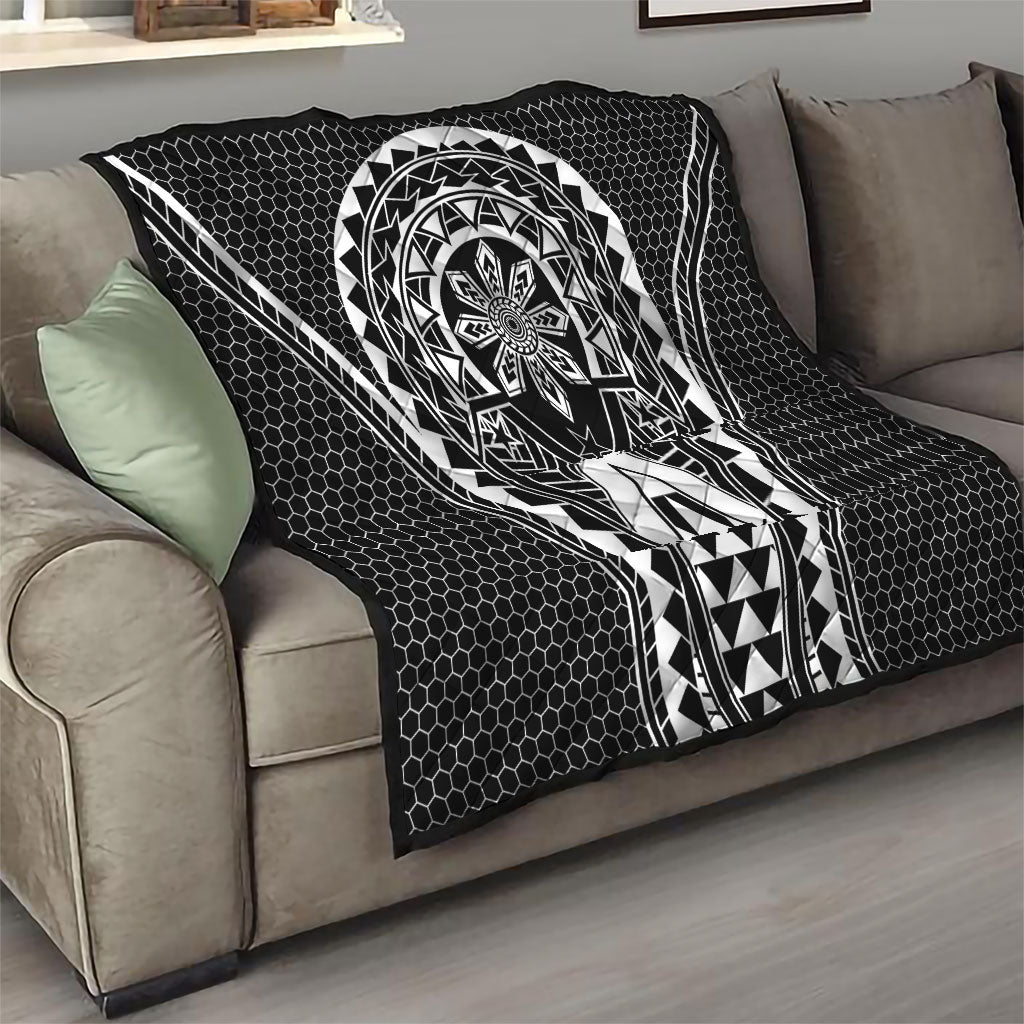 Philippines Batok Tribal Inspired Tattoo Black Quilt