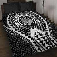 Philippines Batok Tribal Inspired Tattoo Black Quilt Bed Set