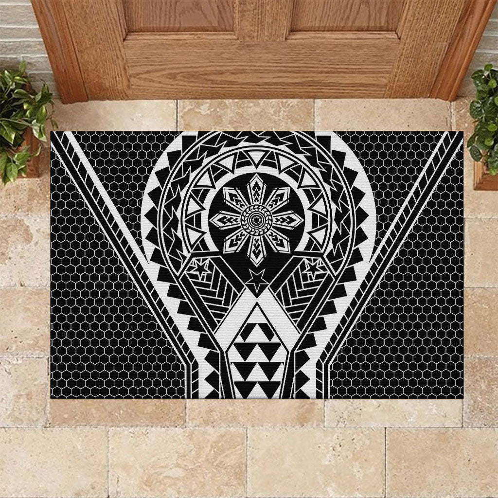 Philippines Batok Tribal Inspired Tattoo Black Rubber Doormat