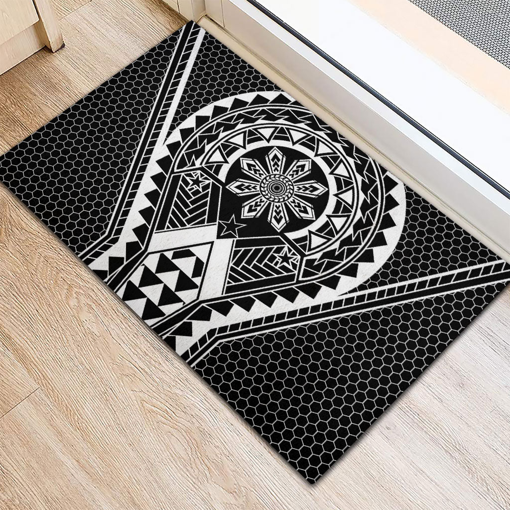 Philippines Batok Tribal Inspired Tattoo Black Rubber Doormat