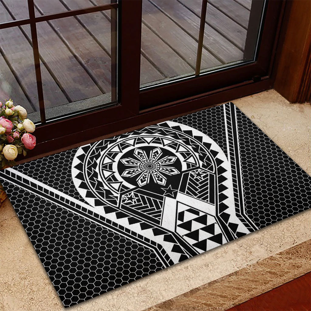 Philippines Batok Tribal Inspired Tattoo Black Rubber Doormat