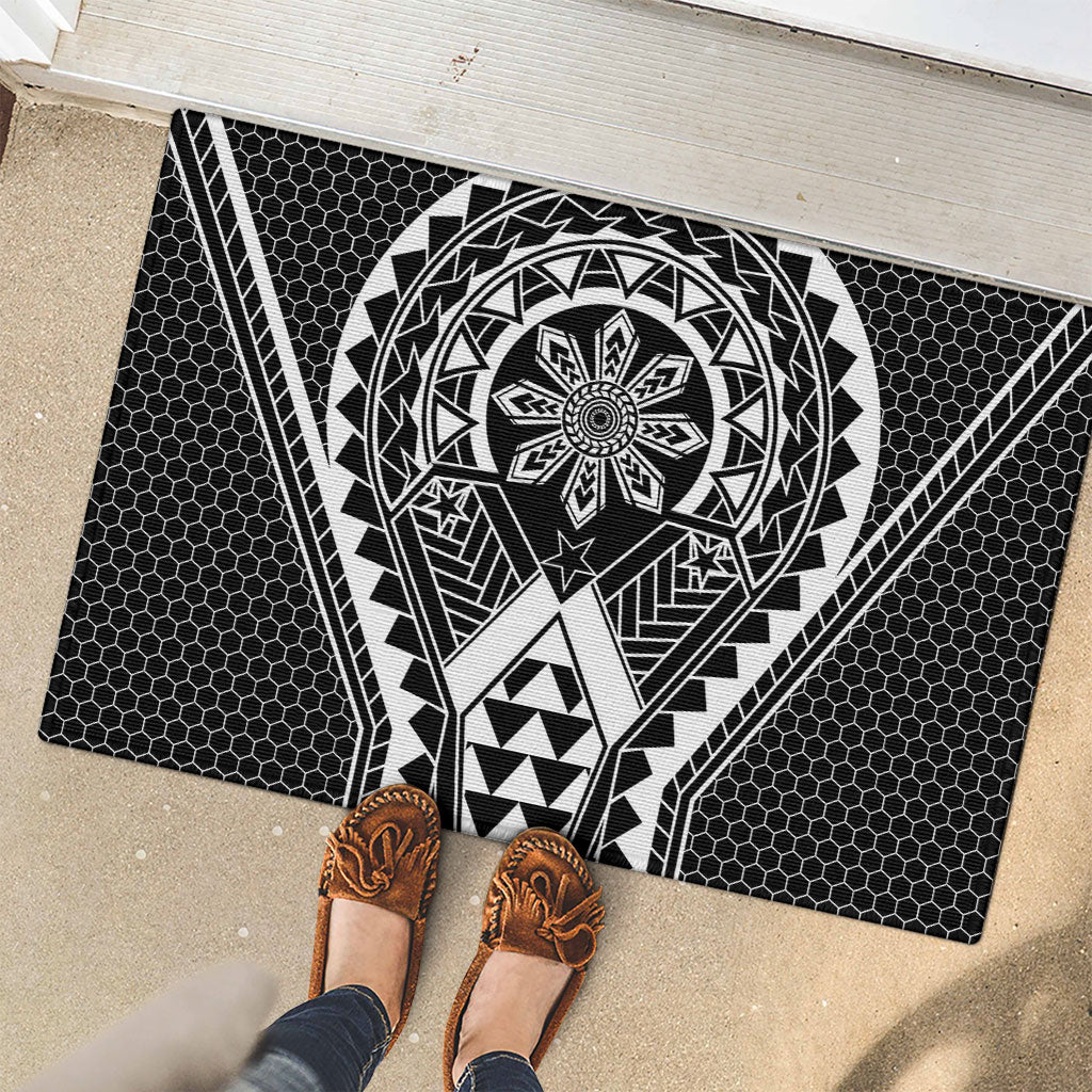 Philippines Batok Tribal Inspired Tattoo Black Rubber Doormat