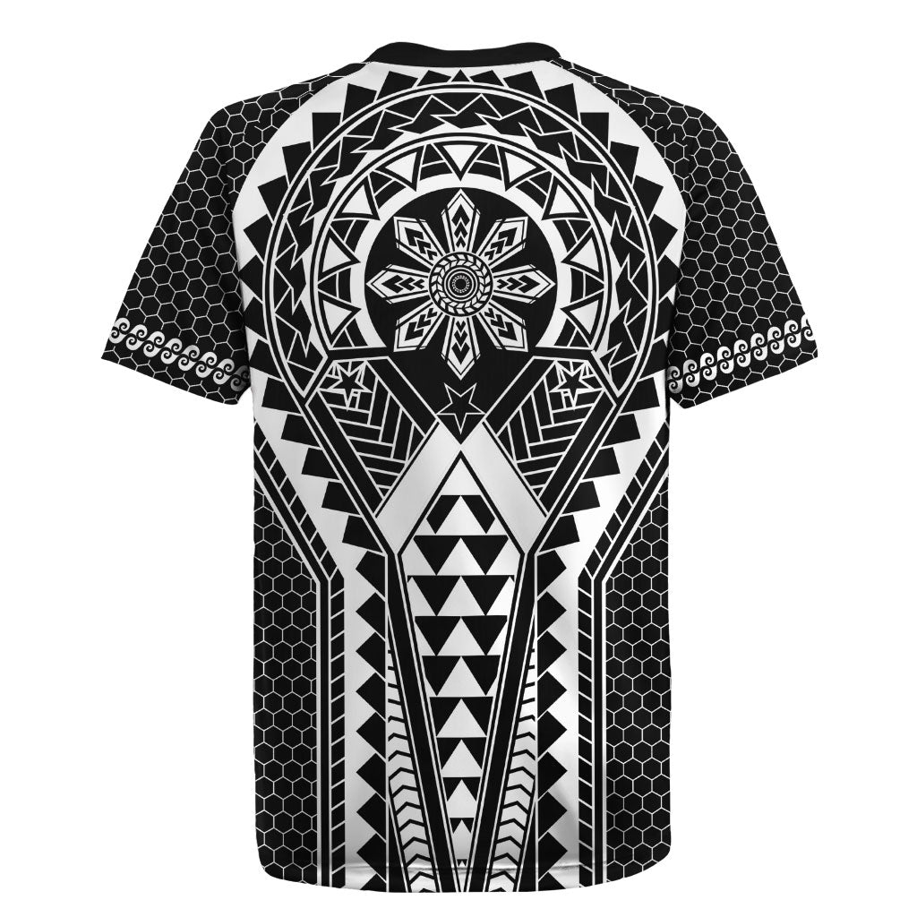 Philippines Batok Tribal Inspired Tattoo Black Rugby Jersey