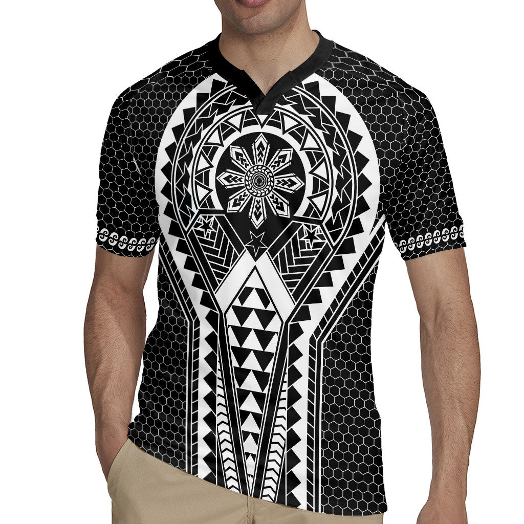 Philippines Batok Tribal Inspired Tattoo Black Rugby Jersey
