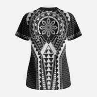 Philippines Batok Tribal Inspired Tattoo Black Scrub Top