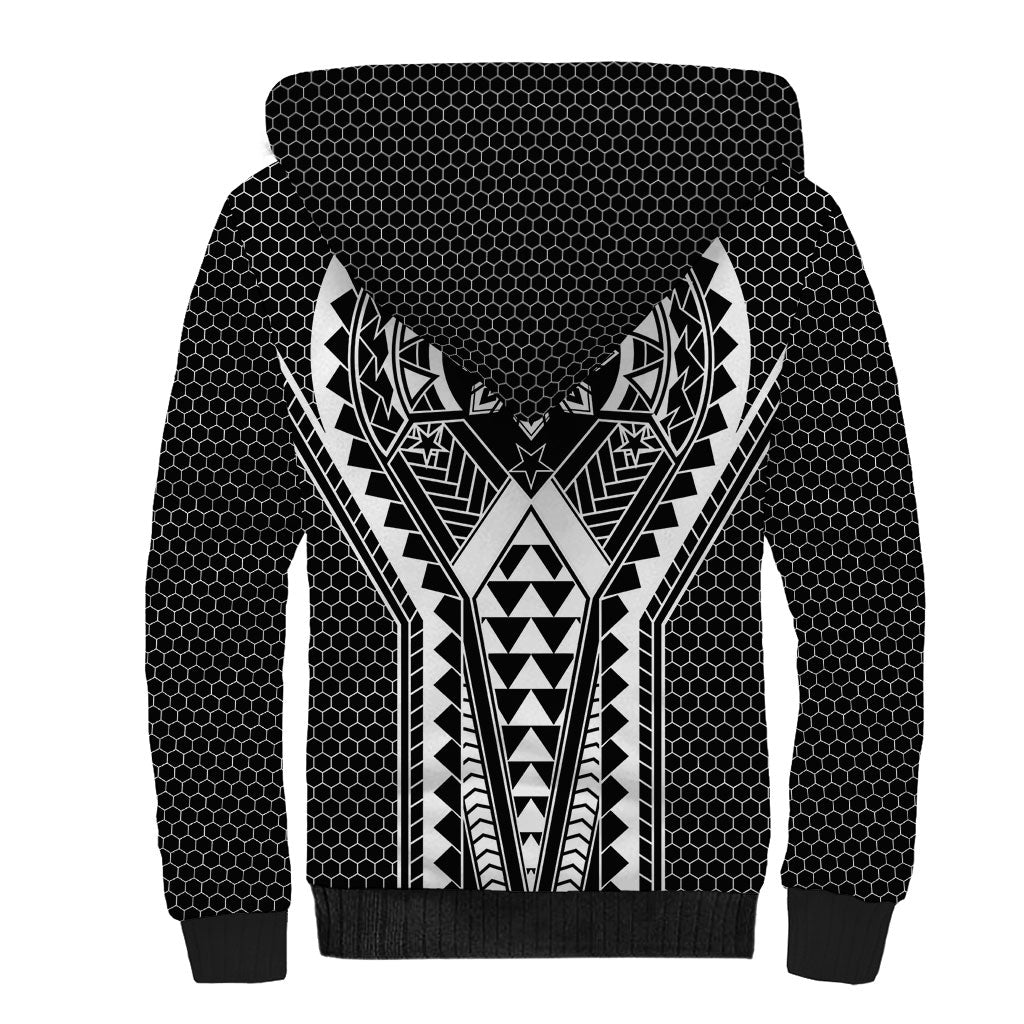 Philippines Batok Tribal Inspired Tattoo Black Sherpa Hoodie