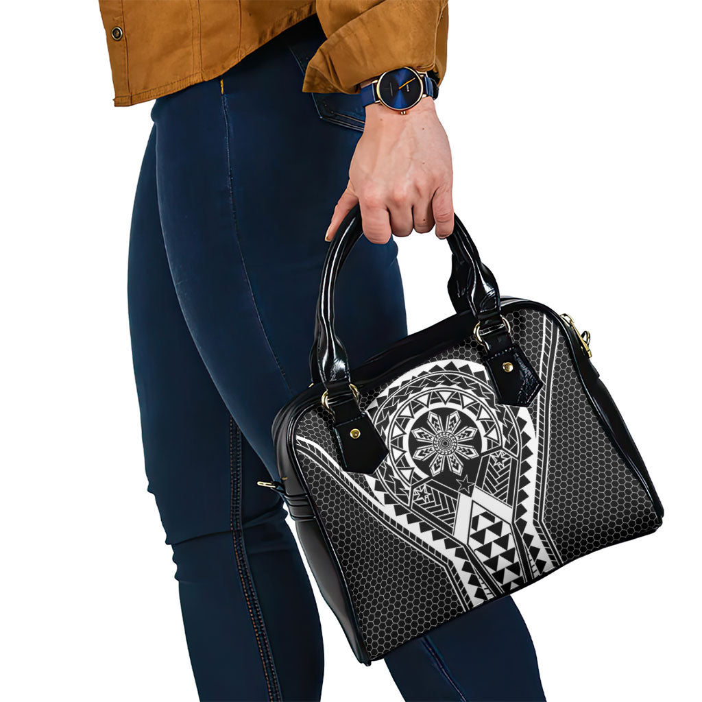 Philippines Batok Tribal Inspired Tattoo Black Shoulder Handbag