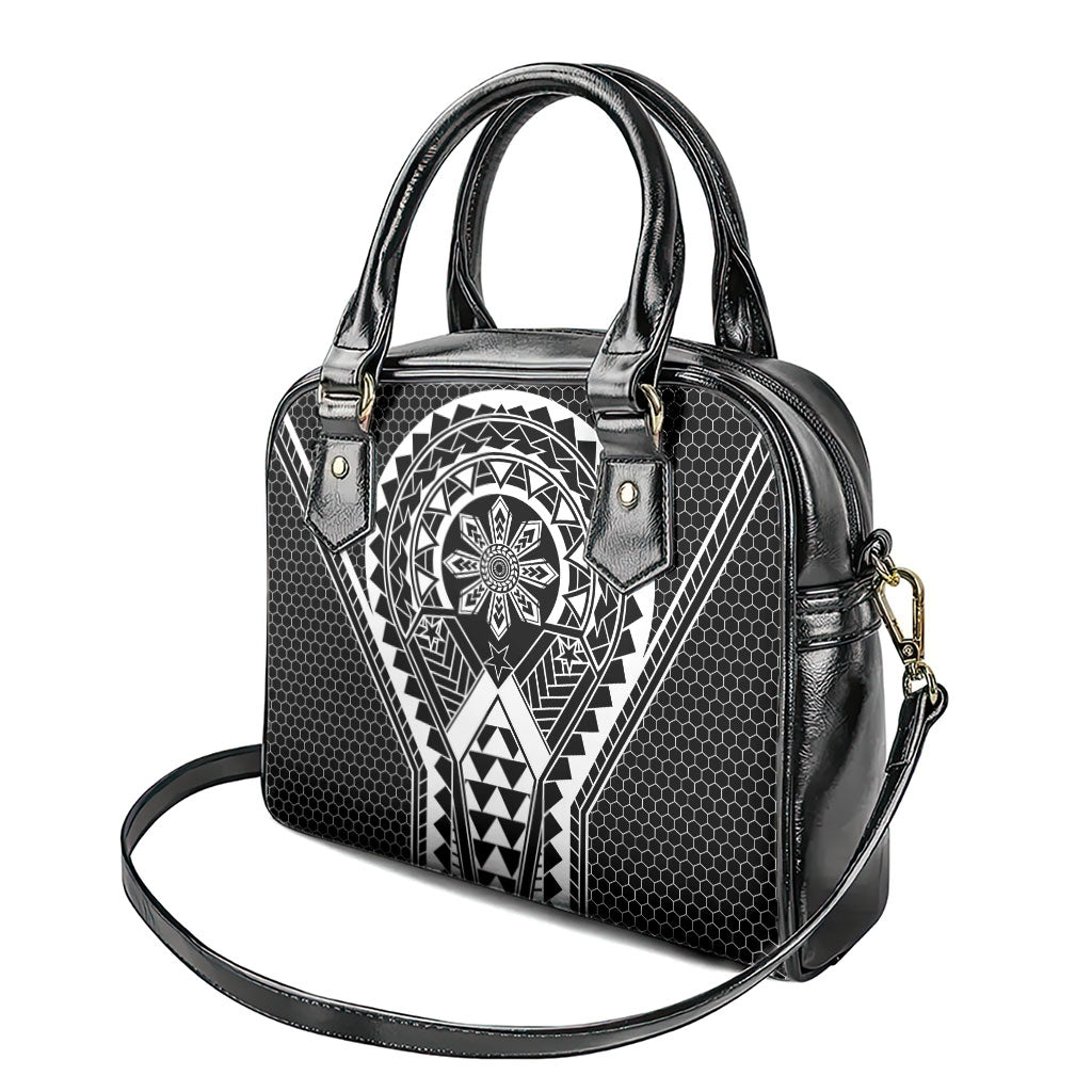 Philippines Batok Tribal Inspired Tattoo Black Shoulder Handbag