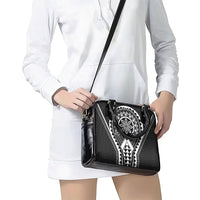 Philippines Batok Tribal Inspired Tattoo Black Shoulder Handbag